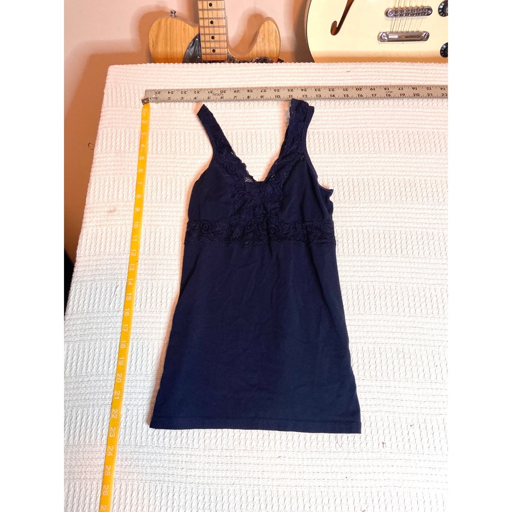 Belinay Girls Black Lace Trim V-Neck Camisole Tank Top Size M